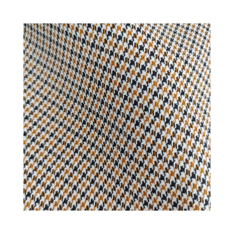 Soft Check Fabric Yarn Dyed Houndstooth 100% Polyester Color Fastness 3-4 Grade