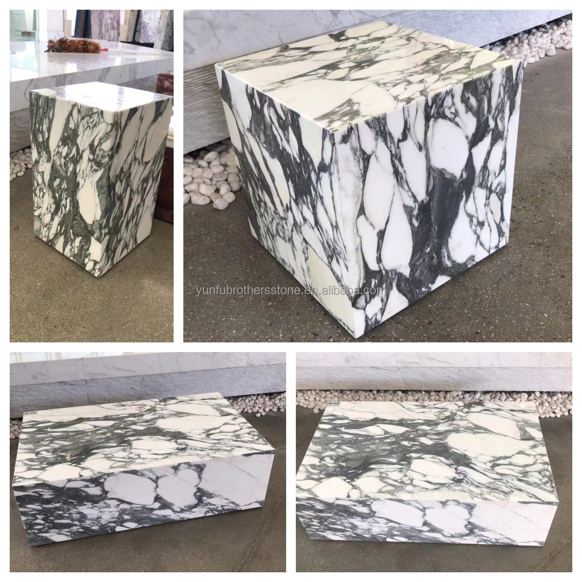 Modern Wood Grain Corinthian Marble Column Cladding for Customized Villa Enhancements