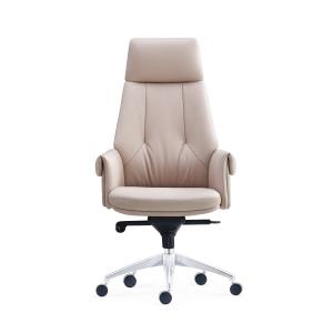 Quality Upholstery Armrest Leather Office Swivel Chair Ergonomic Leather Managers Chair wholesale