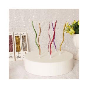 Quality Gold Thread Curve Candles Silver Birthday Cake Candles Birthday Party Decorations wholesale
