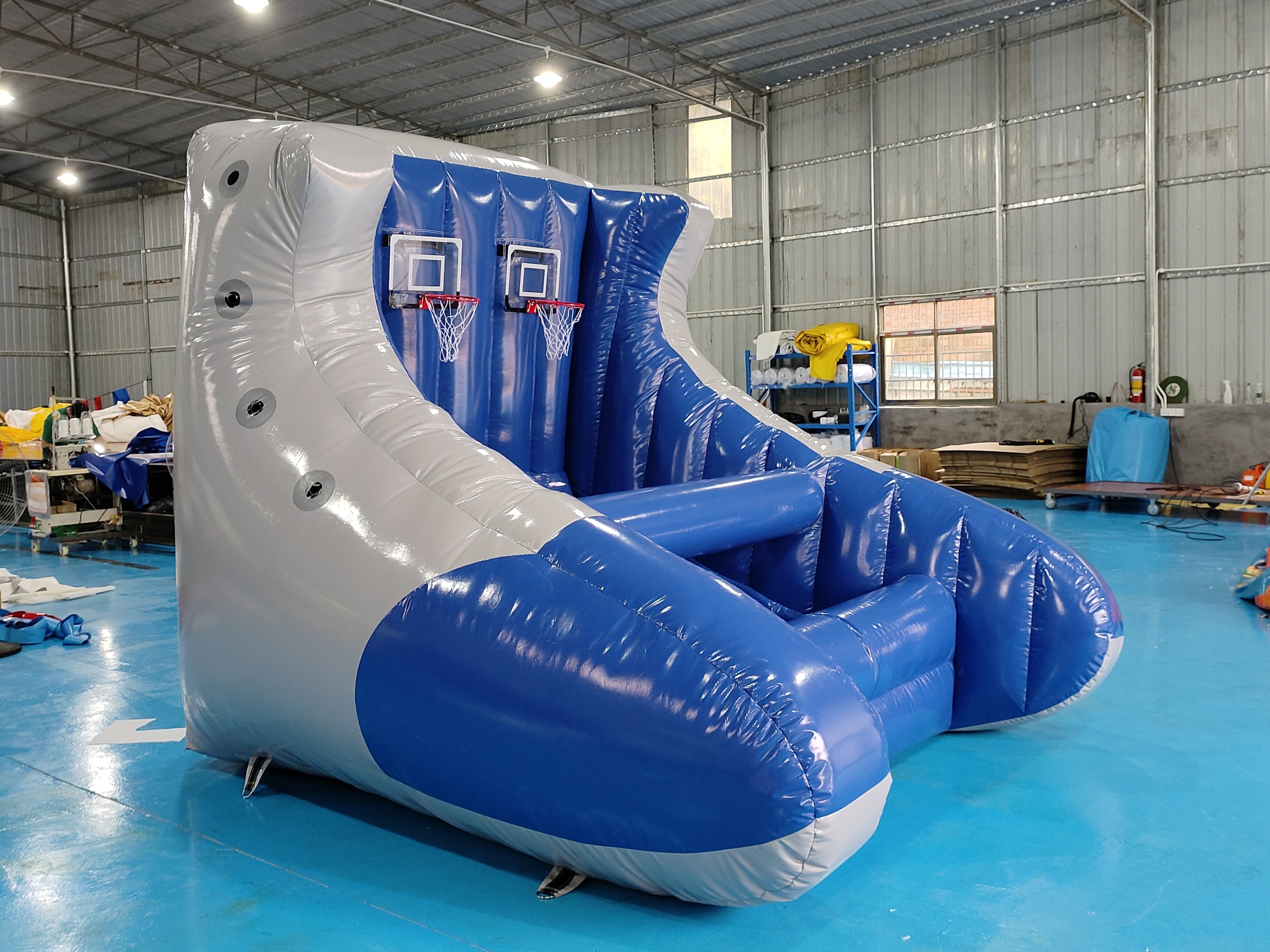 Commercial Outdoor Inflatable Basketball Sport Game Double Hoop Inflatable Basketball Toss Sport Game For Kids And Adult