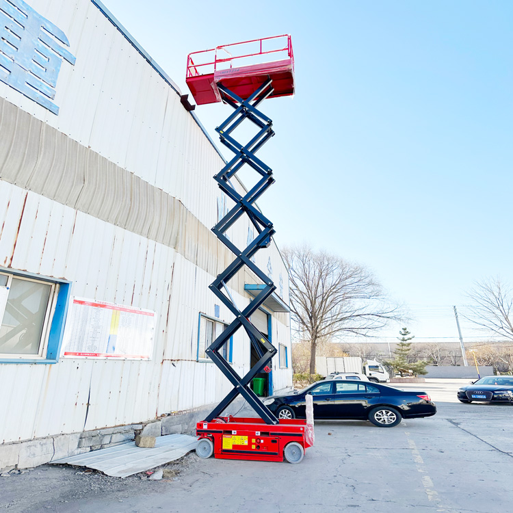 0-34M/MIN Hoisting Speed 4m Hydraulic Self Propelled Mini Scissor Lift with 900mm Platform
