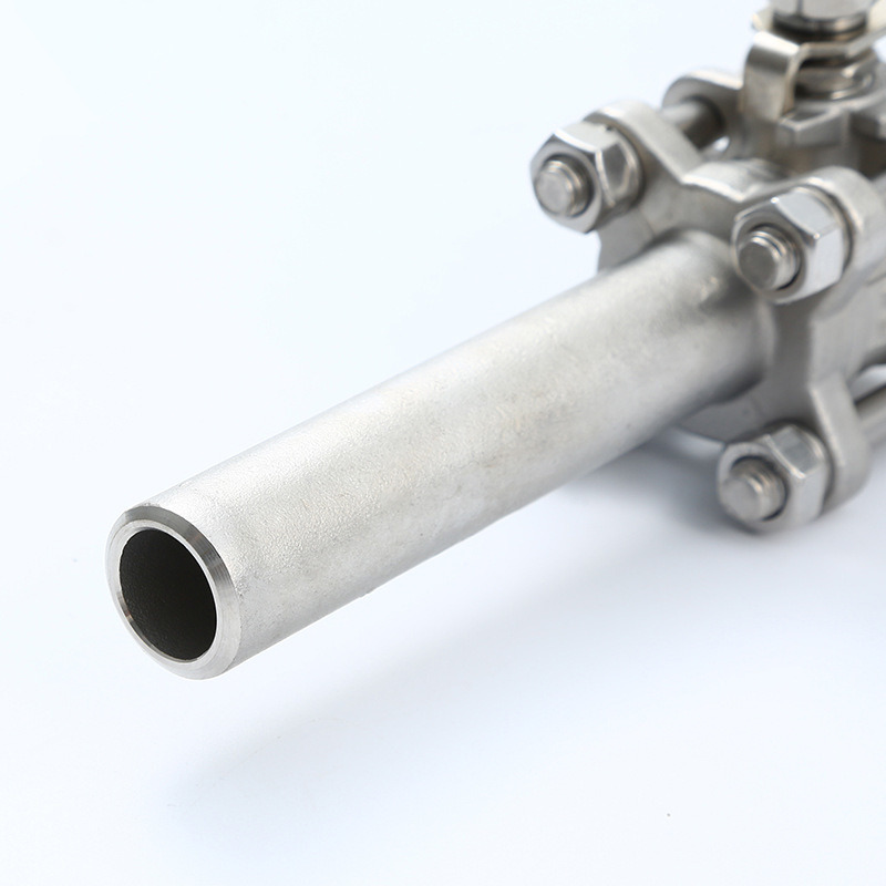 Stainelss Steel 3PC Ball Valve Extended Tube