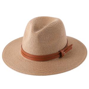 Quality Women's Straw Hat Foldable Panama Sunshade Hat Beach Hat wholesale