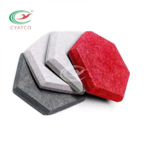 Quality Theatre Wall PET Hexagon Acoustic Panels Mildewproof Sound Absorption wholesale
