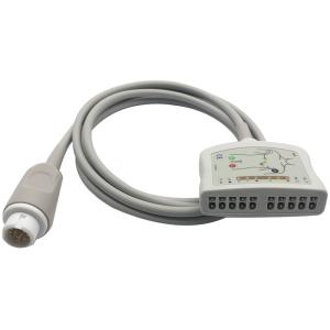 Quality Edan Elite V8 EKG ECG Trunk Cable 2.4M Round 12 Pin Connector wholesale