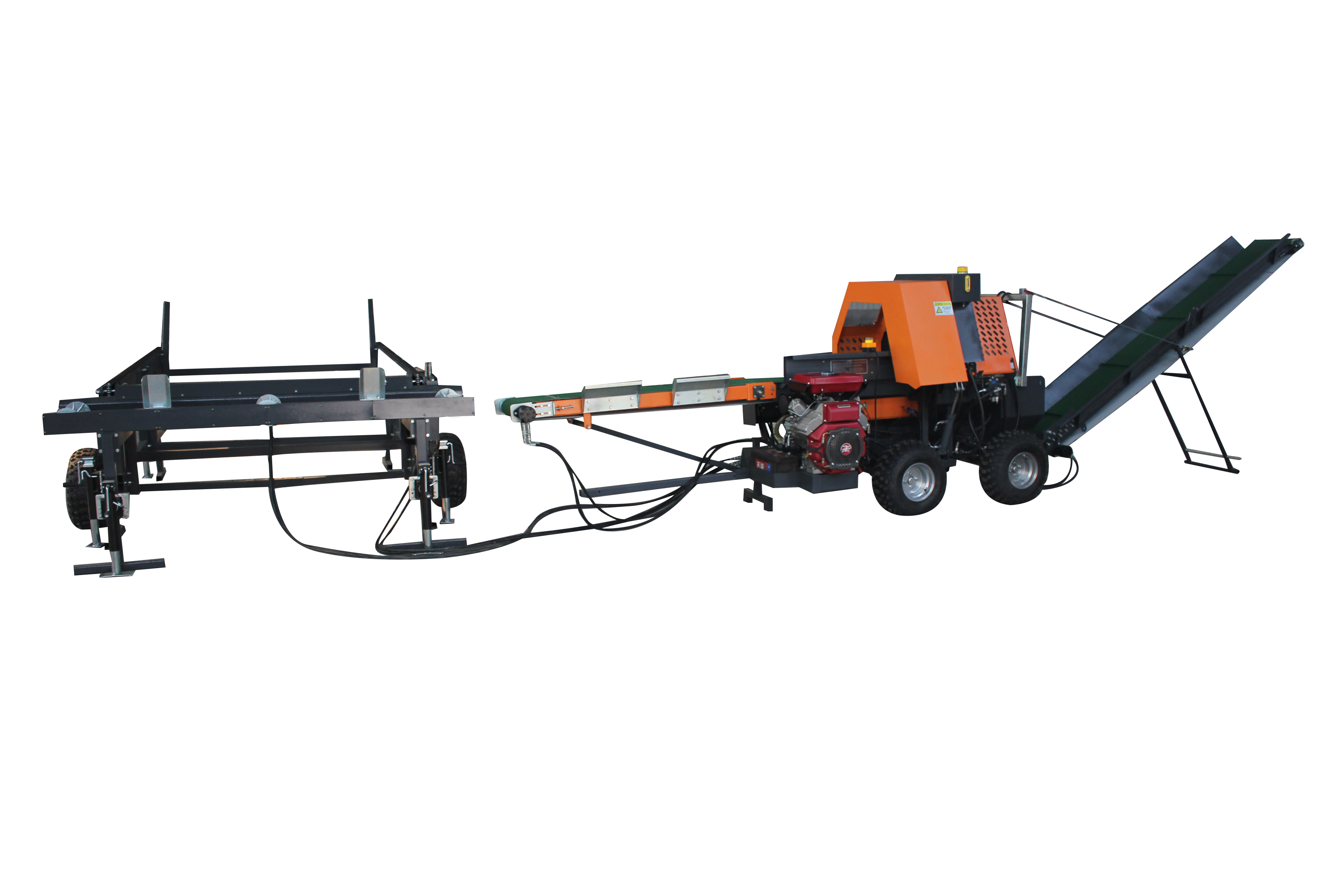 Home Firewood Processor JIERUI CE Approved Horizontal Fast Log Splitter with Chainsaw