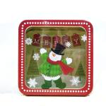 Wholesale Popcorn Tins Square Tin Box with PVC Window Printed Holiday Boston