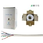 UTP RJ45 1000ft Cat 6 Flat Ethernet Cable White Color For Computer