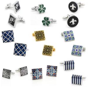 Quality Men Sublimation Cufflinks Set Personalised For Wedding Party wholesale