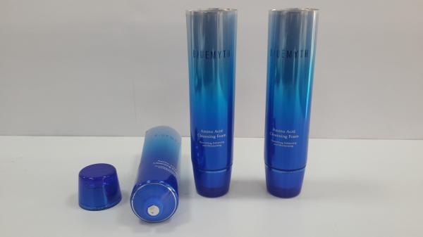 100G Flexible Tube Packaging For Cleaning Foam , Shiny Metal Gradually Changing