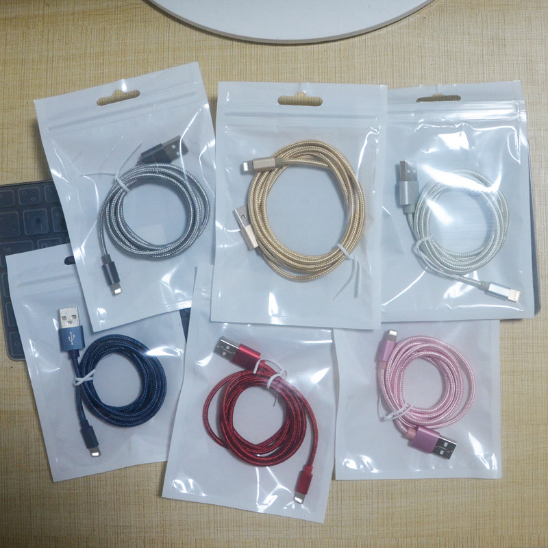 3FT 6FT 10FT USB Data Cable IPhone Charger Cord 1m 1.8m 3m Length Customized