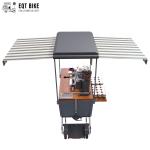 Load 400KG Steel Frame Coffee Bike Cart 3CBM With Waterproof Awning