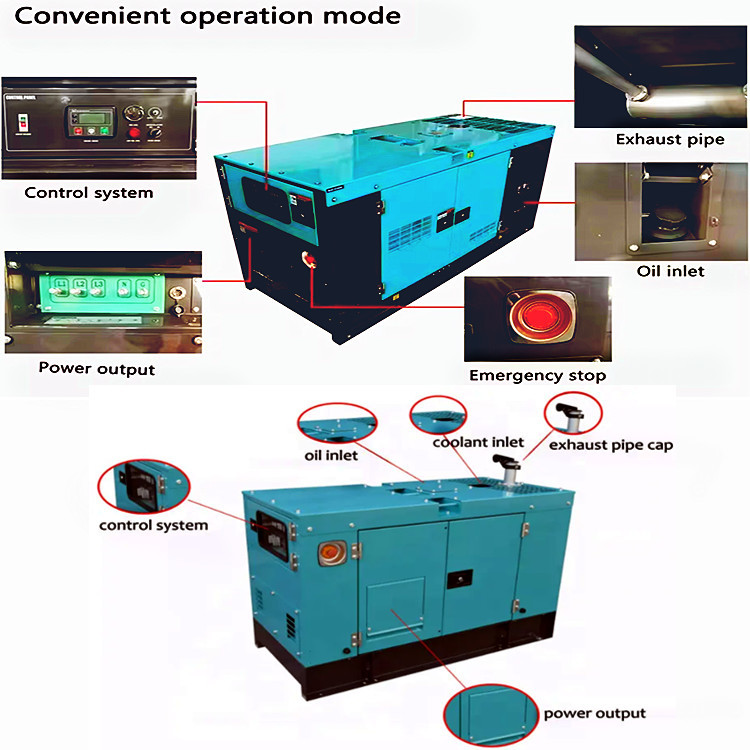 1500/1800RPM Diesel Powered Generator 48 Kw Standby Generator Low Noise Silent Genset