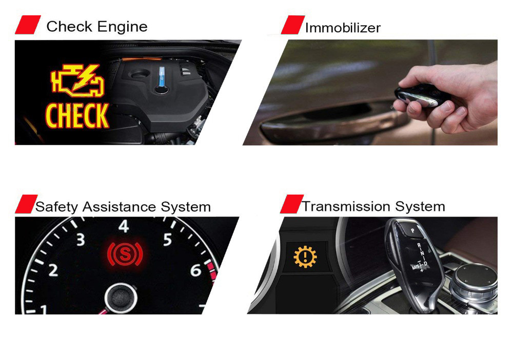 KW350 Konnwei Car Diagnostic Scanner Support Airbag SRS ABS Brake Oil Reset EBP