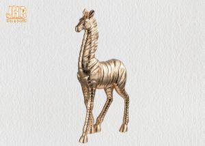 Quality Standing Gold Leaf Polyresin Animal Figurines Zebra Sculpture Table Statue Decor wholesale