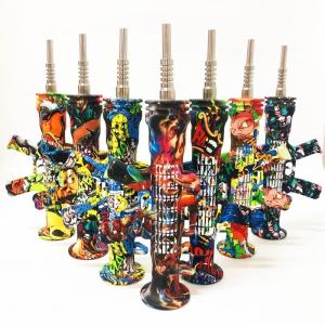 Quality Colorful Smoking Bongs 300mm Cigarette Silicone Pipe wholesale
