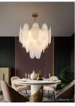 Modern chandeliers for living room glass round art décor leaf chandelier(WH-MI