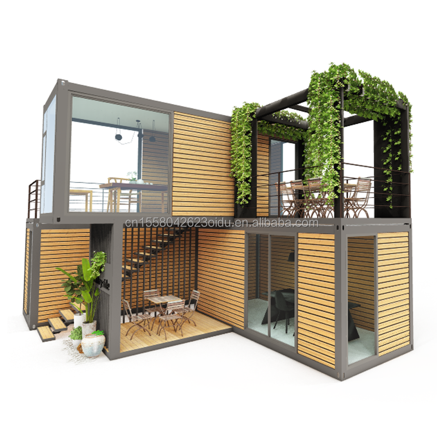 Modular Prefabricated Houses Made of Galvanized Steel Square Tubes for Office and Apartment