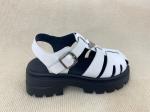Thick Soled White Platform Sandals TPR Comfortable Platform Sandals