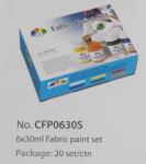 Washable Art Painting Colours Fabric Paint Set For Kids 6 X 30ml 6 Colors Per