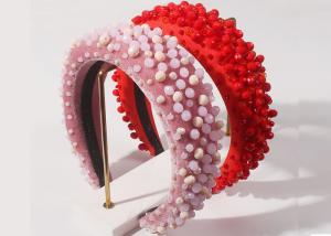 Quality Fashion handmade sewn beads girls headbands influencer popular thick sponge Yiwu accessories wholesale