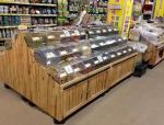 Multifuntion Food wooden retail display For Supermarket / Store 3 layers