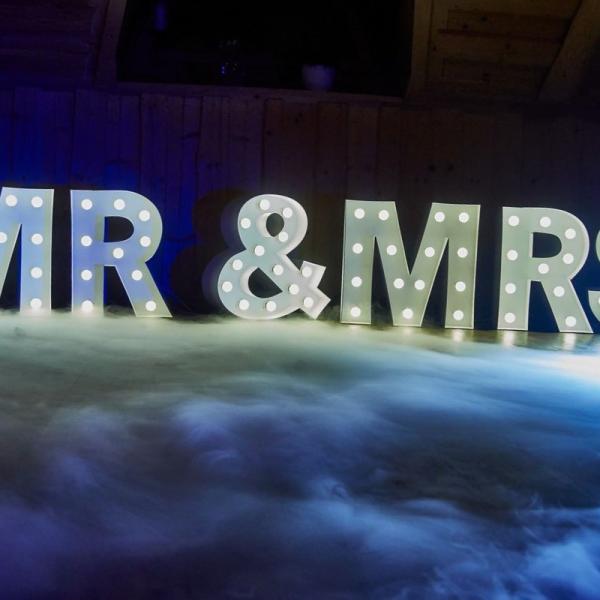Stainless Steel LED Light Up Letters for English Alphabet Home Decor Party Grand
