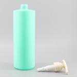 Cylinder PE 1000ml Shower Gel Shampoo Pump Bottles