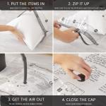 SUOCO 8 MEDIUM VACUUM STORAGE BAGS, SPACE SAVER BAGS WITH TRAVEL HAND PUMP,