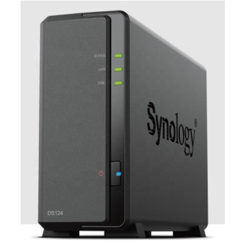 New Original DiskStation DS124 Networked Storage 1-Bay 3.5inch Diskless 1xGbE NAS Realtek RTD1619B Quad-core. 1.4GHz, 1GB RAM