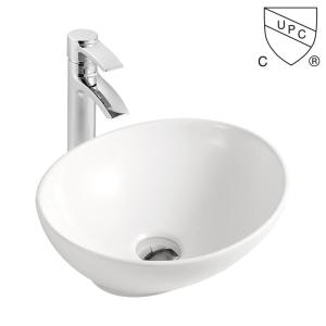 Quality Creative White Ivory Color vessel oval Bathroom porcelain Sink Minimal wash Basin wholesale