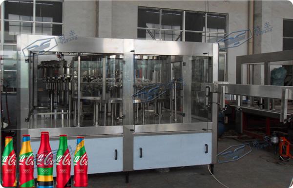32 Heads 8000 Bottles / Hour Soft Drink Filing Line For PET Bottle