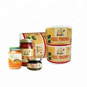 Quality Round Jar Label Sticker Printing Waterproof Customized Logo Size wholesale