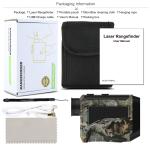 Kaemeasu Laser Rangefinder USB Charging 6.5X Magnification Wateproof Hunting