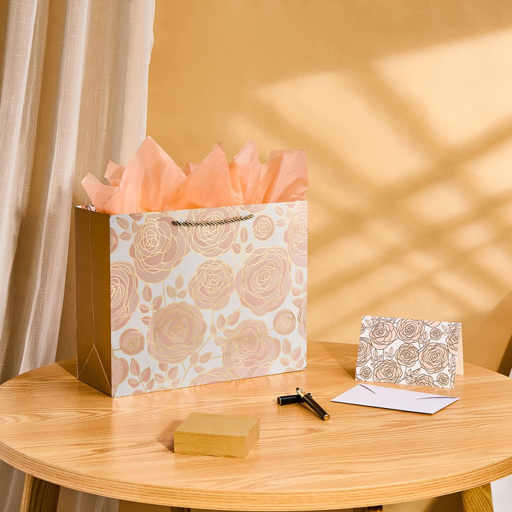 Good Luxury Gift Packaging Paper Bag With Ribbon Handle Custom Order Accepted