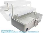 3-Layers Plastic Portable Storage Box,Household Plastic Craft Supply Box With