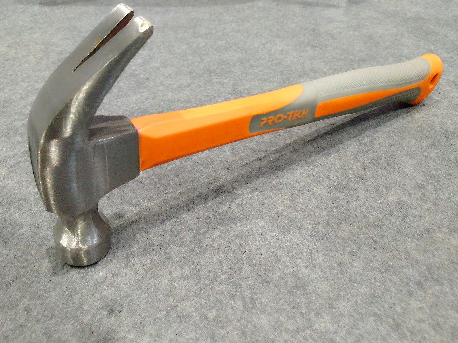 8OZ-24OZ steel claw hammer( XL0009) with polishing surface and durable double color rubber handle