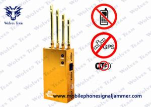 Quality Golden Mobile Phone GPS Jammer AC110V - 240V Jamming Range Radius 2 - 15m wholesale