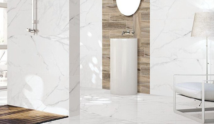 Living Room Glazed Porcelain Tile / Terrazzo Glazed Porcelain Ceramic Tiles