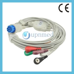 Quality Datex 10pin one piece 5-lead ECG Cable with leadwires wholesale