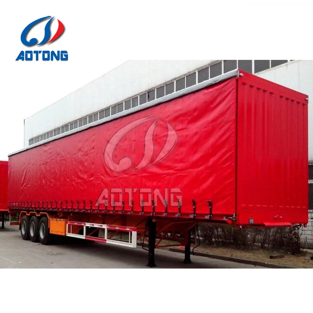 Max Payload 25001-30000 kg Tri-axle Canvas Cover Enclosed Cargo Box Trailer for Russia