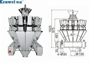 Quality 1.5KW IP66 Waterproof Multihead Weigher For Frozen Food wholesale