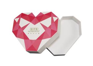 Quality Gold Hot Stamping Lift Off Lid Box , FSC Paper Heart Shaped Box wholesale