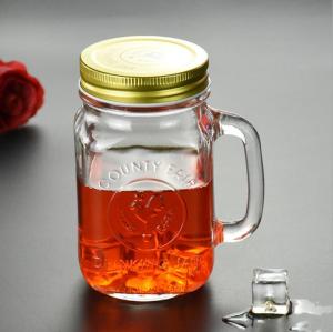 Quality ISO14001 Glass Storage Bottles Crackproof Country Fair Mason Jar Mugs 5.25in wholesale
