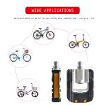 Kootu Folding Bike Pedal Durable Foldable Pedals 9/16'' Universal Bicycle