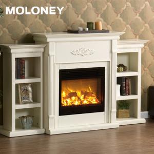 Quality Fake Wood Heater Electric Fireplace Adjustable Flame Black Frame 33In 750-1500W wholesale