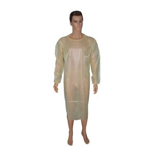 Quality PP disposable surgical isolation gown,anti bacteria,anti blood,knitted cuff and tie on waist isolation gown wholesale