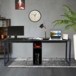 Black 300LBS Capacity 2 Person Computer Desk / Two Person Office Desk