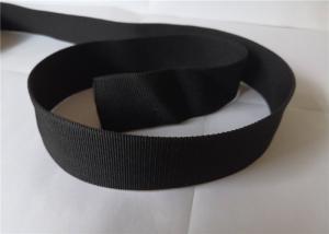 Quality 4cm Black Texture Polyester Webbing Tape Recycled Binding For Garment wholesale
